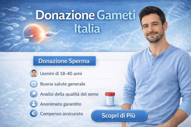 Donazione gameti Italia: uomo donatore con informazioni su donazione di sperma e requisiti