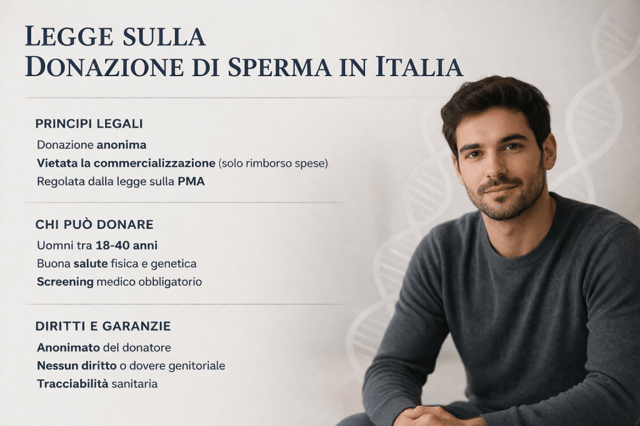 Legge donazione sperma: informazioni legali sulla donazione di sperma in Italia con donatore