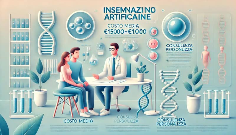 illustrazione per spiegare il concetto e i costi dell'inseminazione artificiale